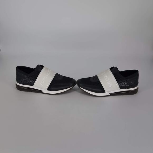 Michael Kors Women's Runway Snake Embossed Strap Sneakers - Size 9.5 -NEW NO BOX - Picture 4 of 12